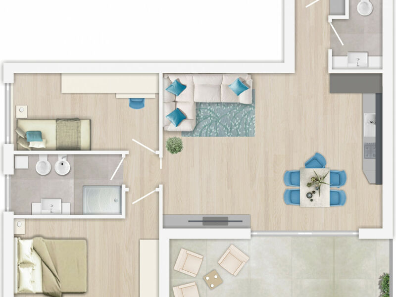 Trilocali NUOVI con TERRAZZE O GIARDINI!