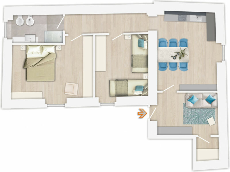 Villa Lagarina - VENDESI appartamento con 2 CAMERE da ristrutturare